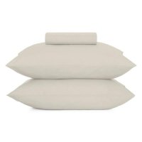 Jogo de Cama Simples Queen Altenburg Toque Acetinado Bege Porcelana