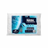 Travesseiro de Espuma e Viscoelástico NASA e Massageador Fibrasca