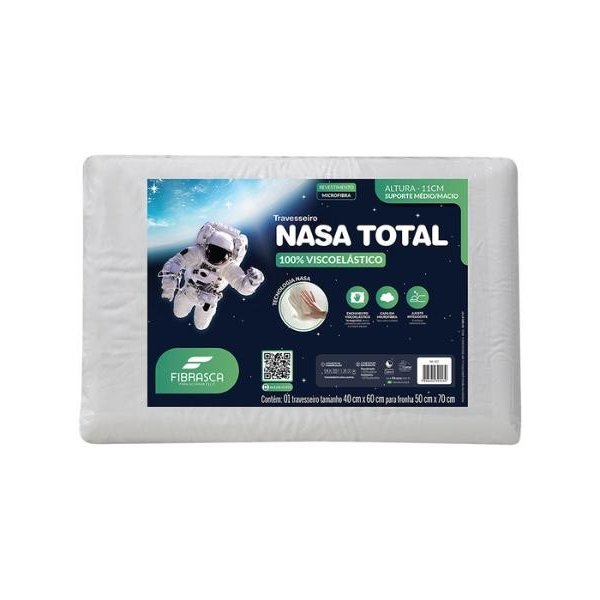 Travesseiro Viscoelástico NASA Total Fibrasca